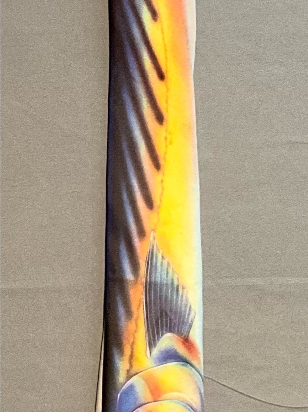 RALPH MARLIN 1986 Tie Necktie Fish Vintage Blue Designer Tuna Tie